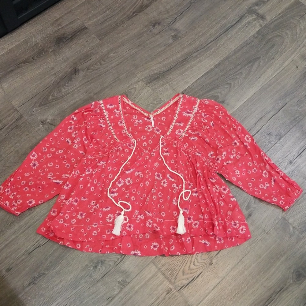 NWT free people floral blouse